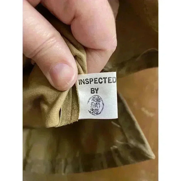 Vintage Telluride Clothing Co Leather Suede blouse Short Sleeve M Tan Button-up - Picture 12 of 13